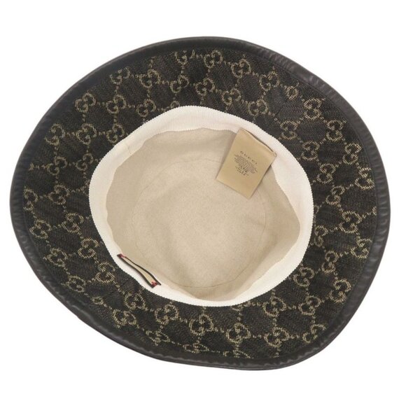 Gucci Bucket Hat Size M Cotton Black Hat 1065 main image 5
